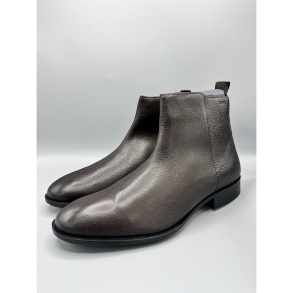 Hugo Boss BOSS by Hugo Boss Men\'s Colby Zip Boots, Dark Brown, Size 9 main image 6